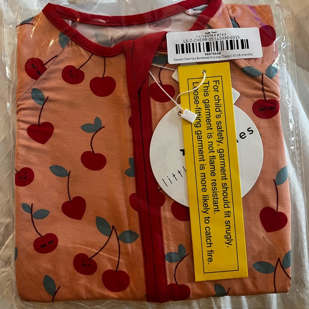 Little Sleepies 12-18M Cherry Zippy